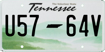 TN license plate U5764V