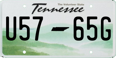 TN license plate U5765G