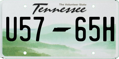 TN license plate U5765H