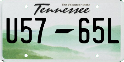 TN license plate U5765L