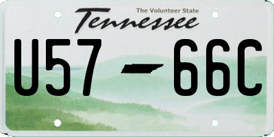 TN license plate U5766C