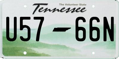TN license plate U5766N