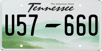 TN license plate U5766O
