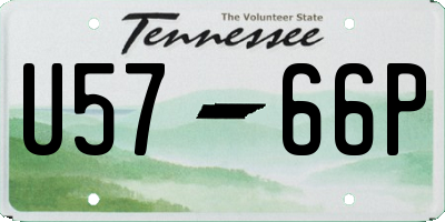 TN license plate U5766P