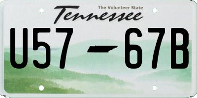 TN license plate U5767B