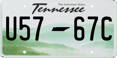 TN license plate U5767C