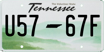 TN license plate U5767F