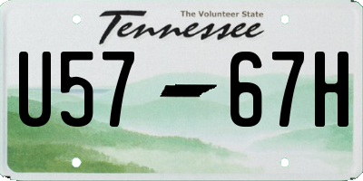 TN license plate U5767H