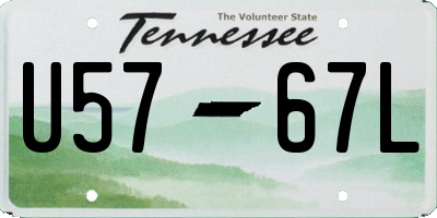 TN license plate U5767L