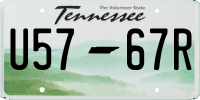 TN license plate U5767R