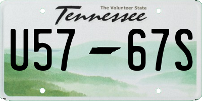 TN license plate U5767S