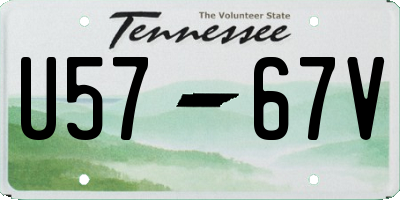 TN license plate U5767V
