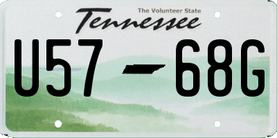 TN license plate U5768G