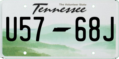 TN license plate U5768J