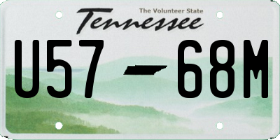 TN license plate U5768M