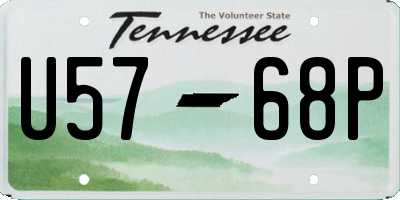 TN license plate U5768P