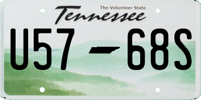 TN license plate U5768S