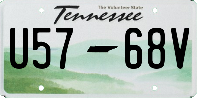 TN license plate U5768V