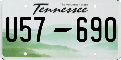 TN license plate U5769O