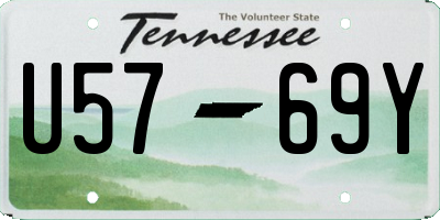 TN license plate U5769Y