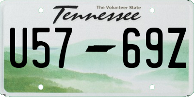 TN license plate U5769Z