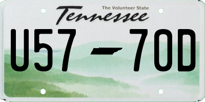 TN license plate U5770D