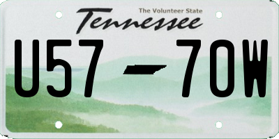 TN license plate U5770W