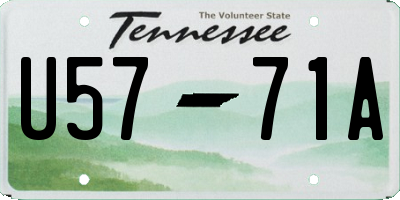 TN license plate U5771A