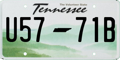 TN license plate U5771B