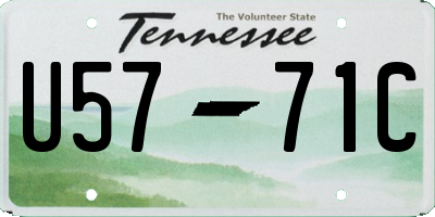 TN license plate U5771C
