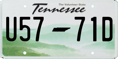 TN license plate U5771D