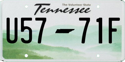 TN license plate U5771F