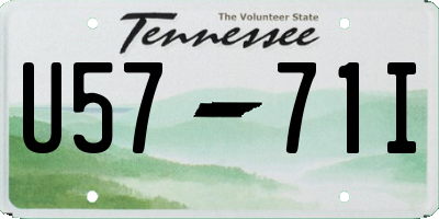 TN license plate U5771I