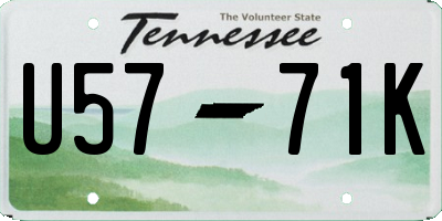 TN license plate U5771K