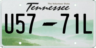 TN license plate U5771L