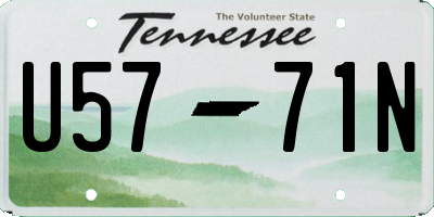TN license plate U5771N
