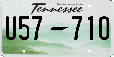TN license plate U5771O