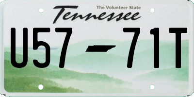 TN license plate U5771T