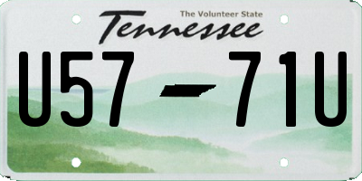 TN license plate U5771U