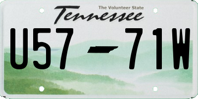 TN license plate U5771W