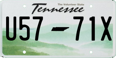 TN license plate U5771X