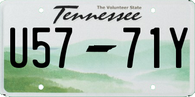 TN license plate U5771Y