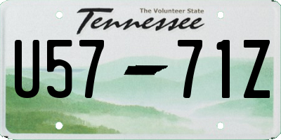 TN license plate U5771Z