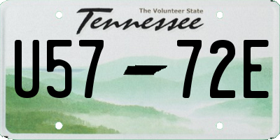 TN license plate U5772E