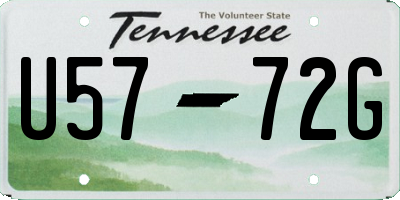 TN license plate U5772G