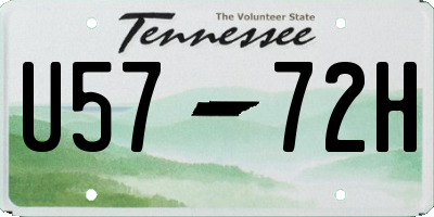 TN license plate U5772H