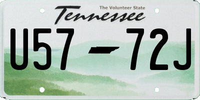 TN license plate U5772J