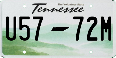 TN license plate U5772M
