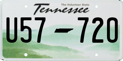 TN license plate U5772O