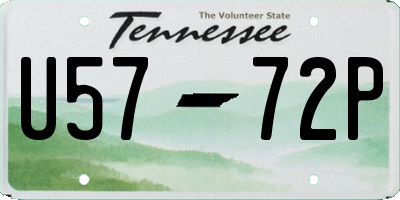 TN license plate U5772P